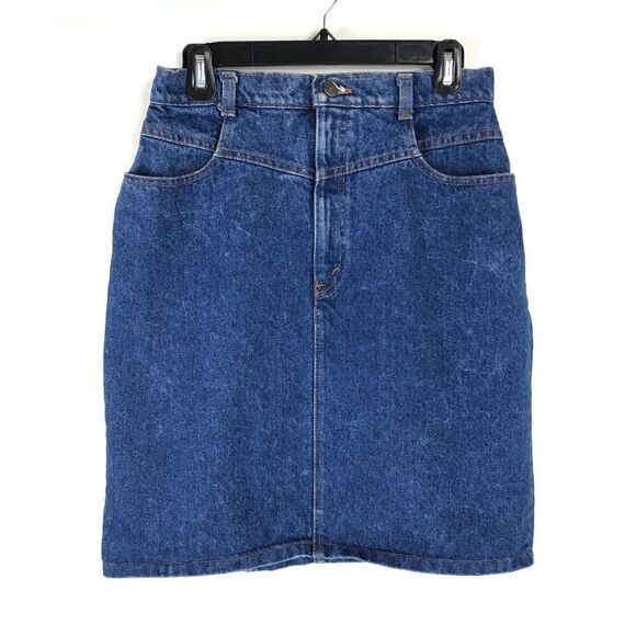 Vintage Hunt Club High Waisted Denim Skirt Women's Size 4 Straight Fit Retro USA - Picture 1 of 9